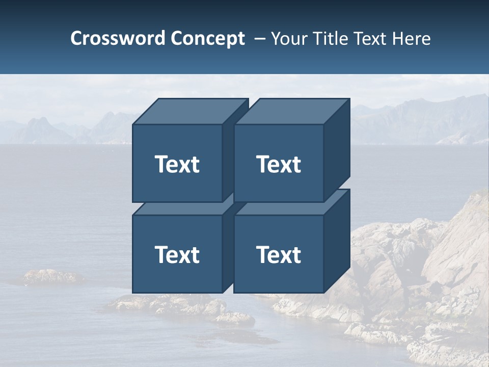 A Large Body Of Water Surrounded By Mountains PowerPoint Template