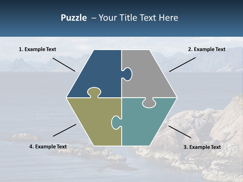 A Large Body Of Water Surrounded By Mountains PowerPoint Template