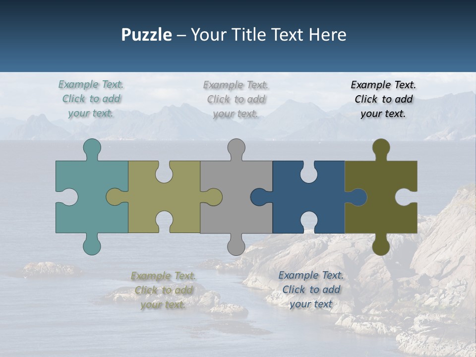 A Large Body Of Water Surrounded By Mountains PowerPoint Template