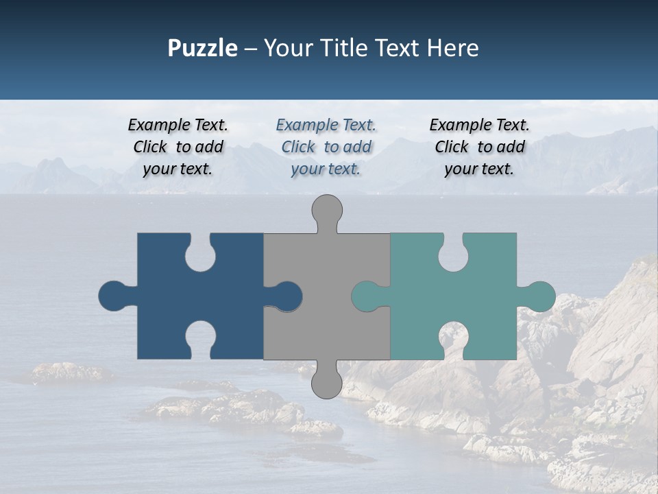 A Large Body Of Water Surrounded By Mountains PowerPoint Template