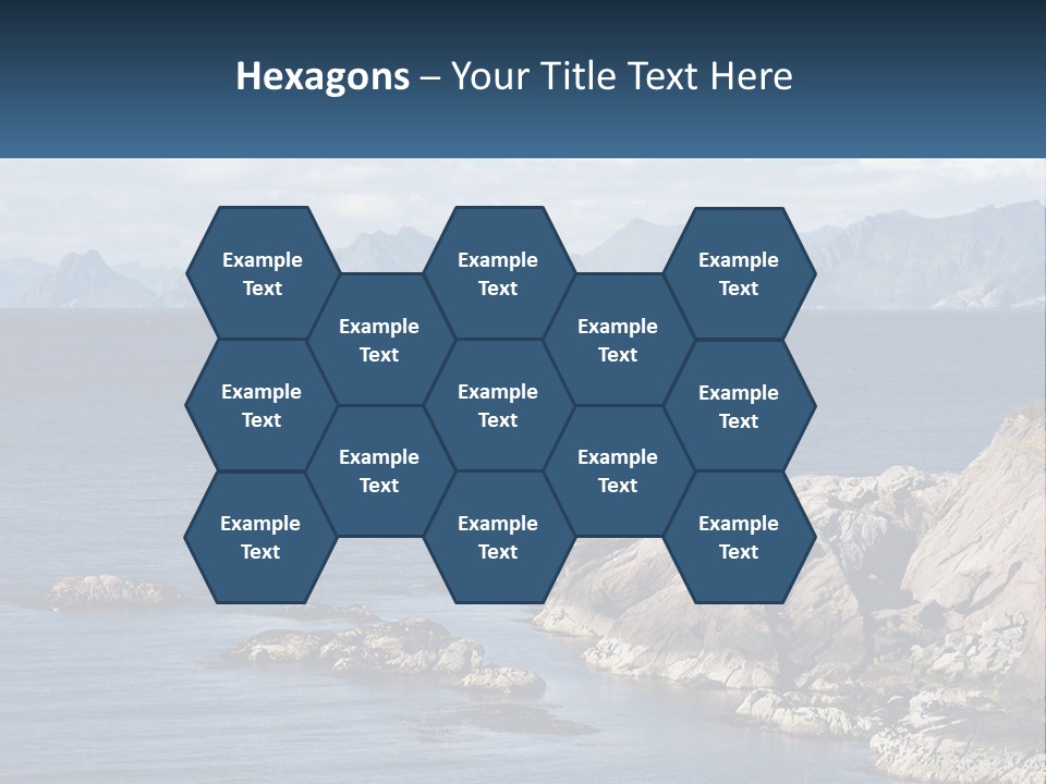 A Large Body Of Water Surrounded By Mountains PowerPoint Template