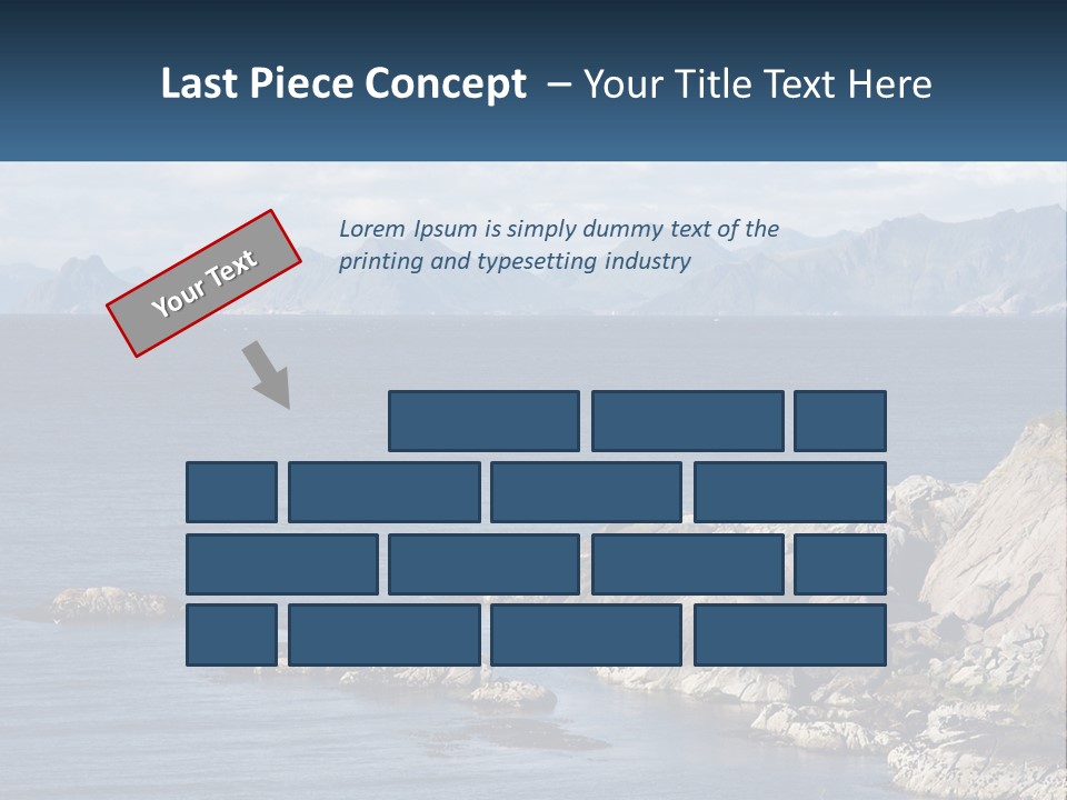 A Large Body Of Water Surrounded By Mountains PowerPoint Template
