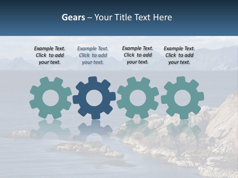 A Large Body Of Water Surrounded By Mountains PowerPoint Template