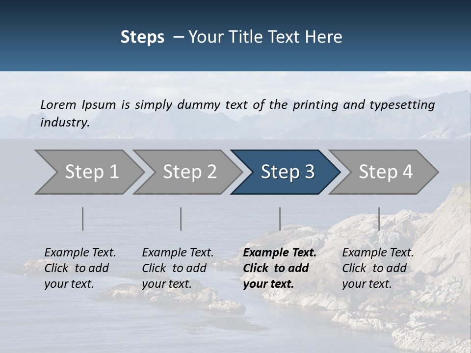 A Large Body Of Water Surrounded By Mountains PowerPoint Template
