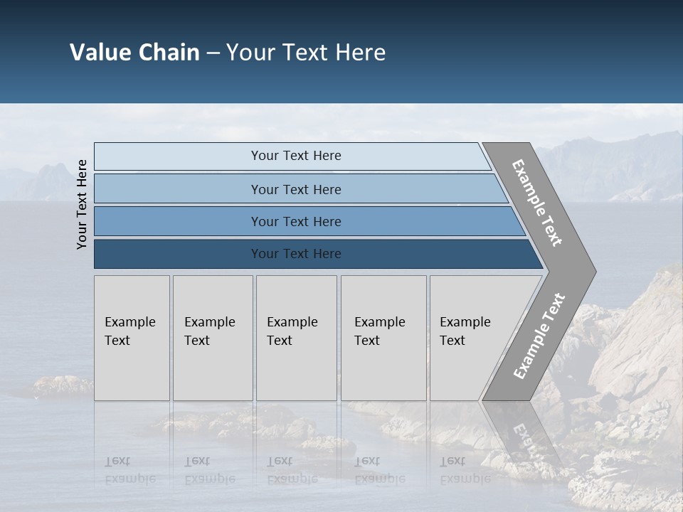 A Large Body Of Water Surrounded By Mountains PowerPoint Template