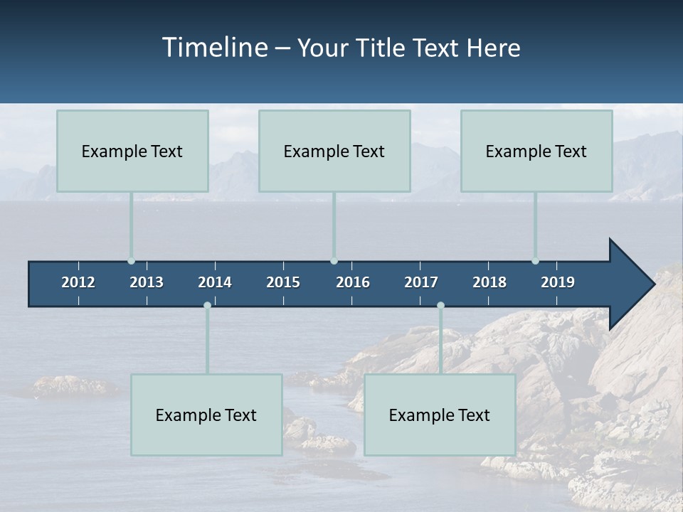 A Large Body Of Water Surrounded By Mountains PowerPoint Template