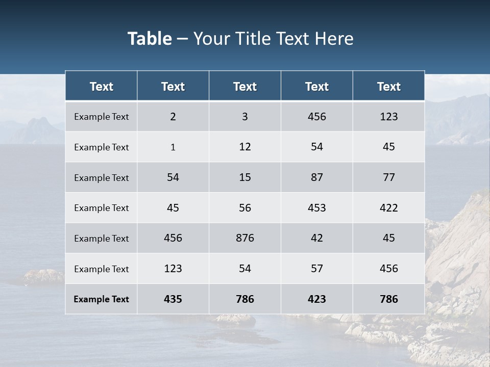 A Large Body Of Water Surrounded By Mountains PowerPoint Template