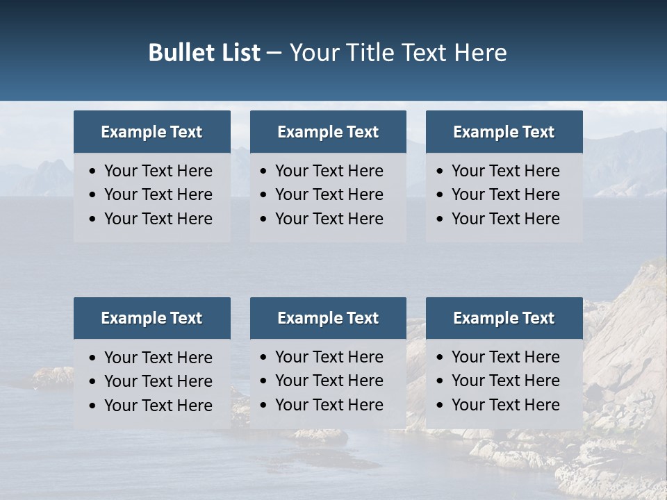 A Large Body Of Water Surrounded By Mountains PowerPoint Template