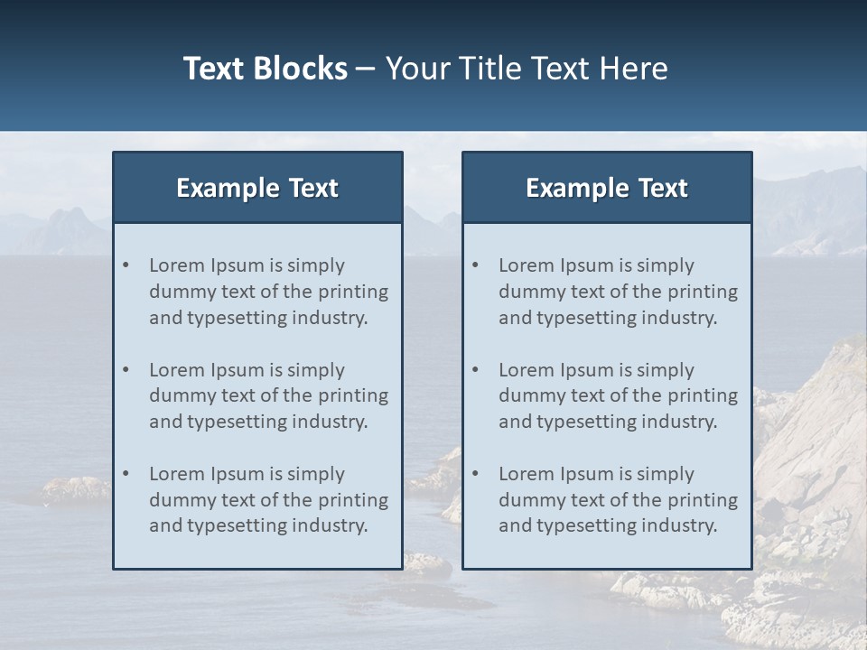 A Large Body Of Water Surrounded By Mountains PowerPoint Template