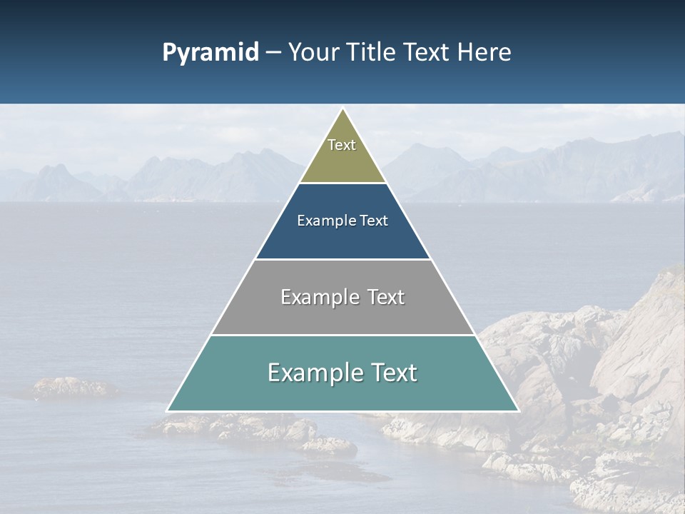 A Large Body Of Water Surrounded By Mountains PowerPoint Template