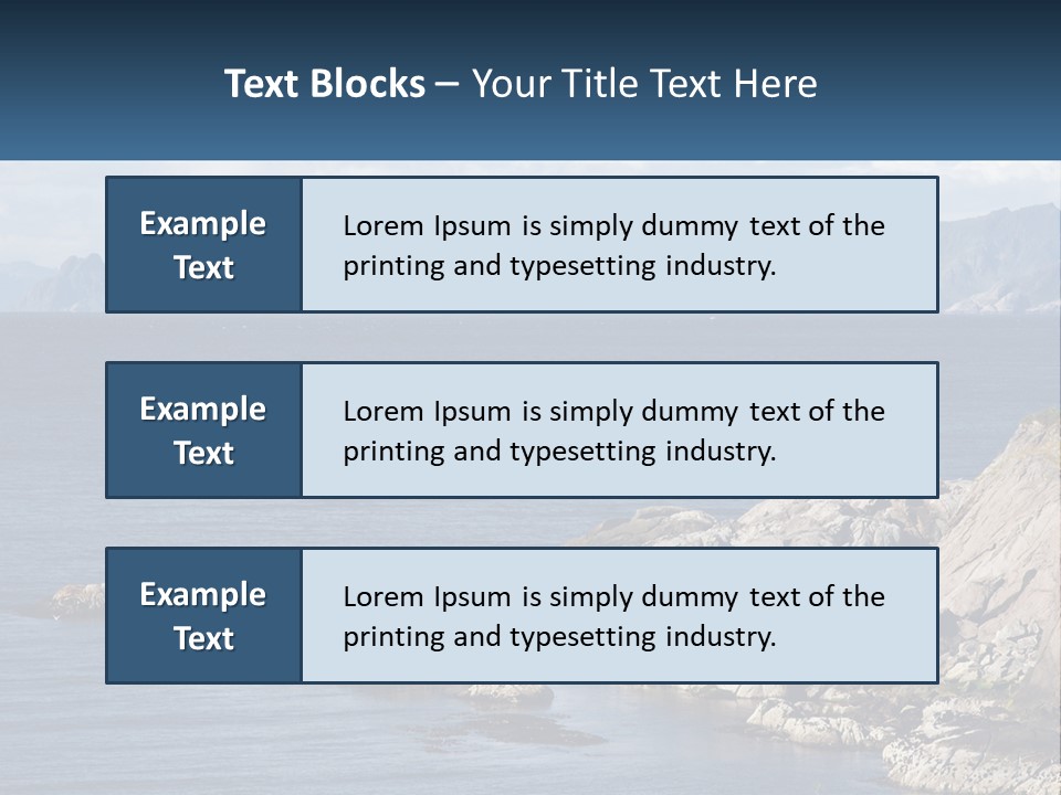 A Large Body Of Water Surrounded By Mountains PowerPoint Template