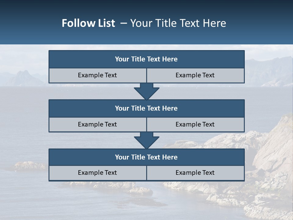 A Large Body Of Water Surrounded By Mountains PowerPoint Template
