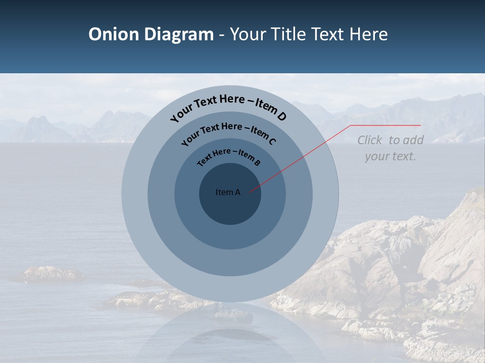 A Large Body Of Water Surrounded By Mountains PowerPoint Template