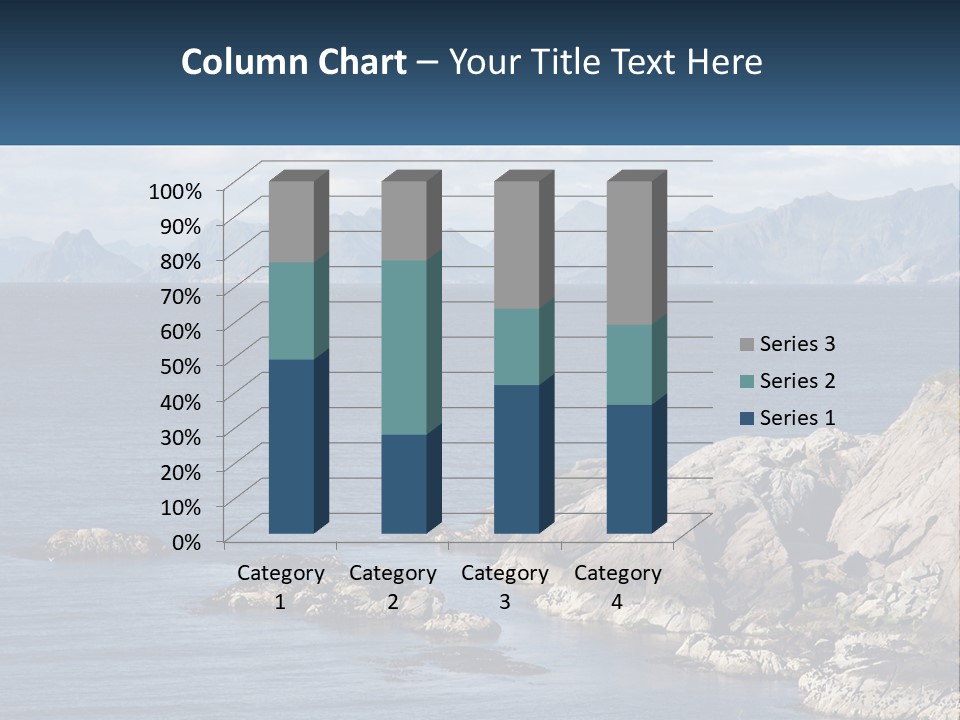 A Large Body Of Water Surrounded By Mountains PowerPoint Template