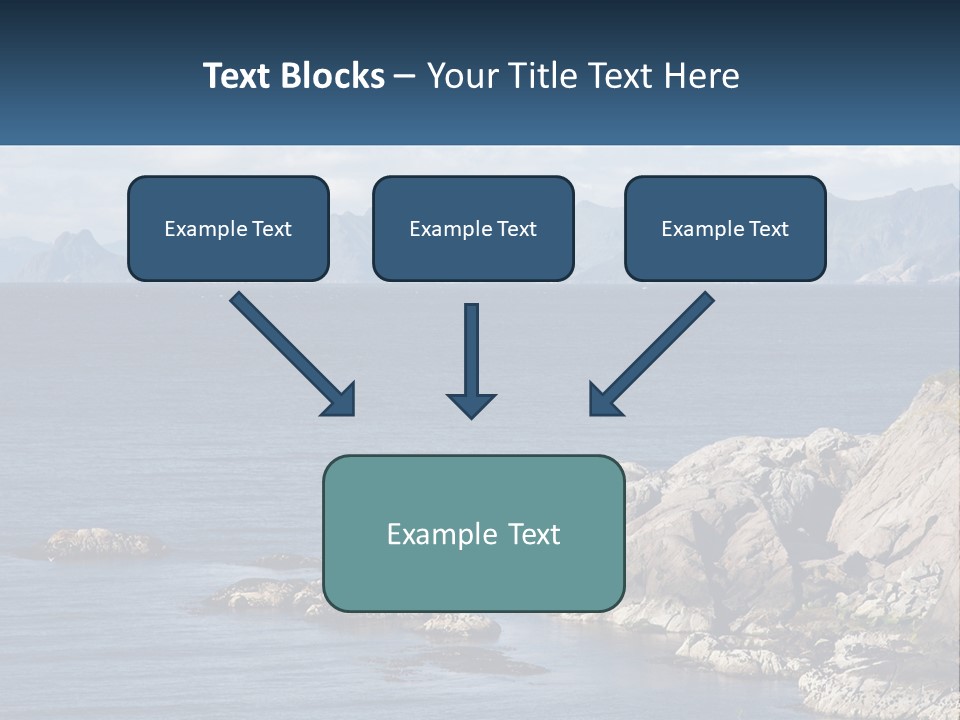 A Large Body Of Water Surrounded By Mountains PowerPoint Template