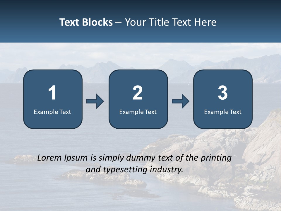 A Large Body Of Water Surrounded By Mountains PowerPoint Template
