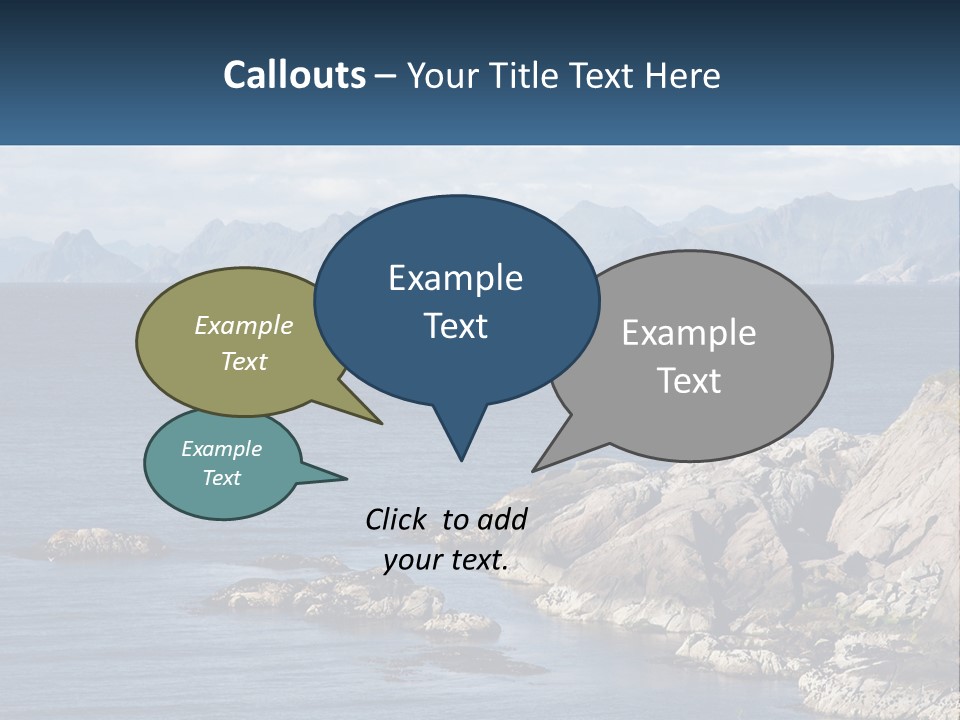 A Large Body Of Water Surrounded By Mountains PowerPoint Template