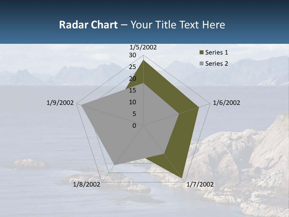 A Large Body Of Water Surrounded By Mountains PowerPoint Template