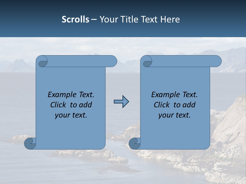 A Large Body Of Water Surrounded By Mountains PowerPoint Template