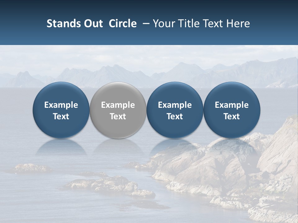 A Large Body Of Water Surrounded By Mountains PowerPoint Template