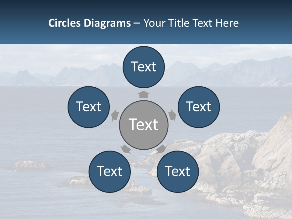 A Large Body Of Water Surrounded By Mountains PowerPoint Template