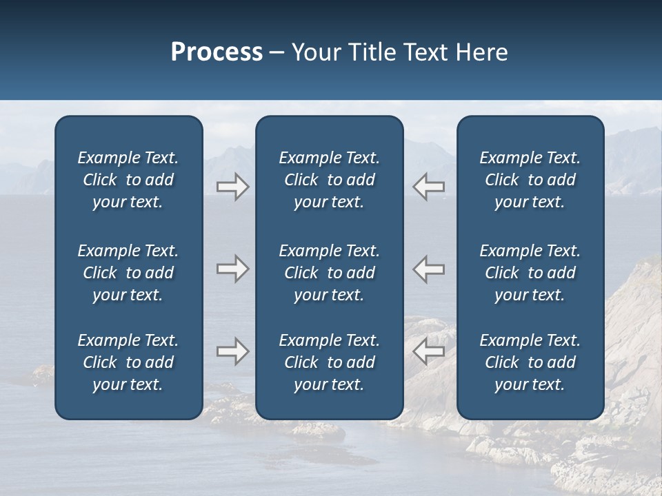 A Large Body Of Water Surrounded By Mountains PowerPoint Template