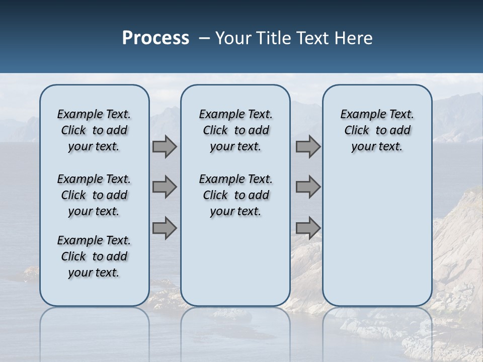 A Large Body Of Water Surrounded By Mountains PowerPoint Template