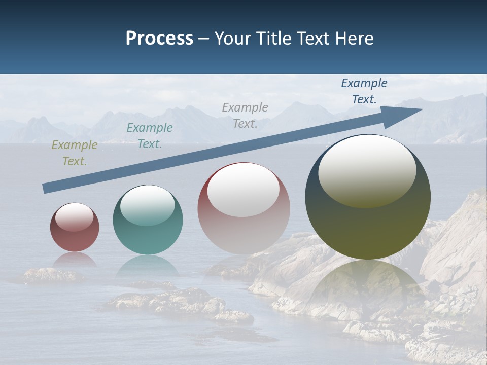 A Large Body Of Water Surrounded By Mountains PowerPoint Template