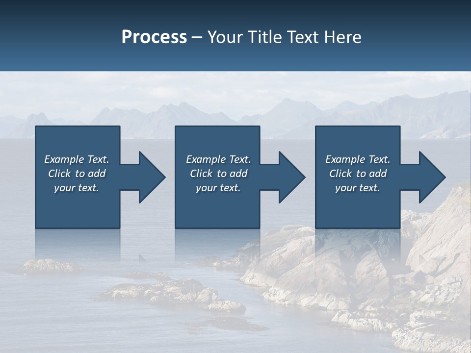 A Large Body Of Water Surrounded By Mountains PowerPoint Template