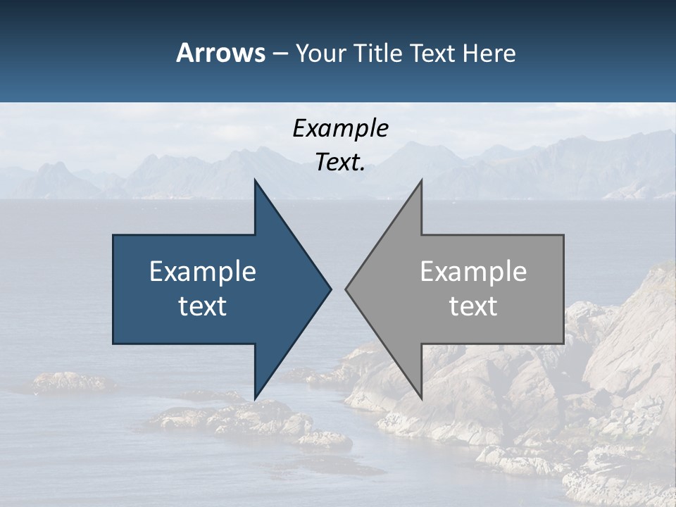 A Large Body Of Water Surrounded By Mountains PowerPoint Template