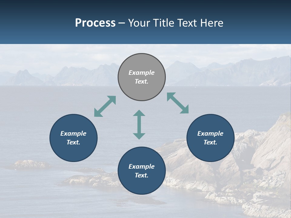 A Large Body Of Water Surrounded By Mountains PowerPoint Template
