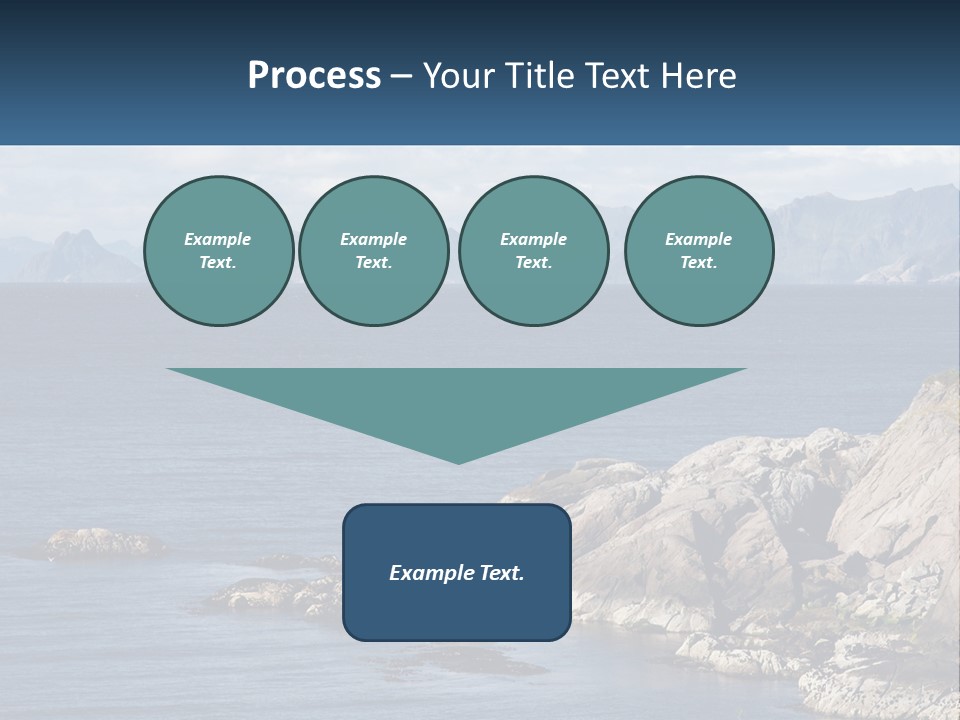 A Large Body Of Water Surrounded By Mountains PowerPoint Template