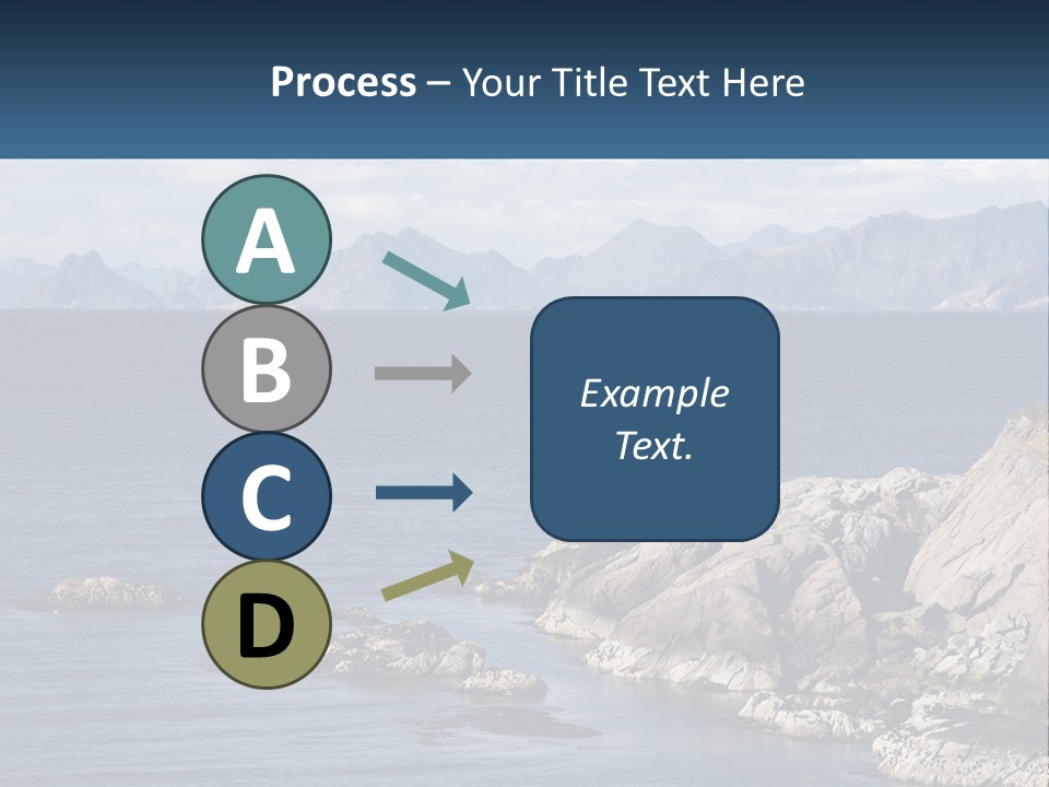 A Large Body Of Water Surrounded By Mountains PowerPoint Template