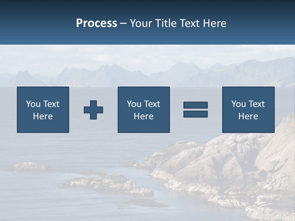 A Large Body Of Water Surrounded By Mountains PowerPoint Template
