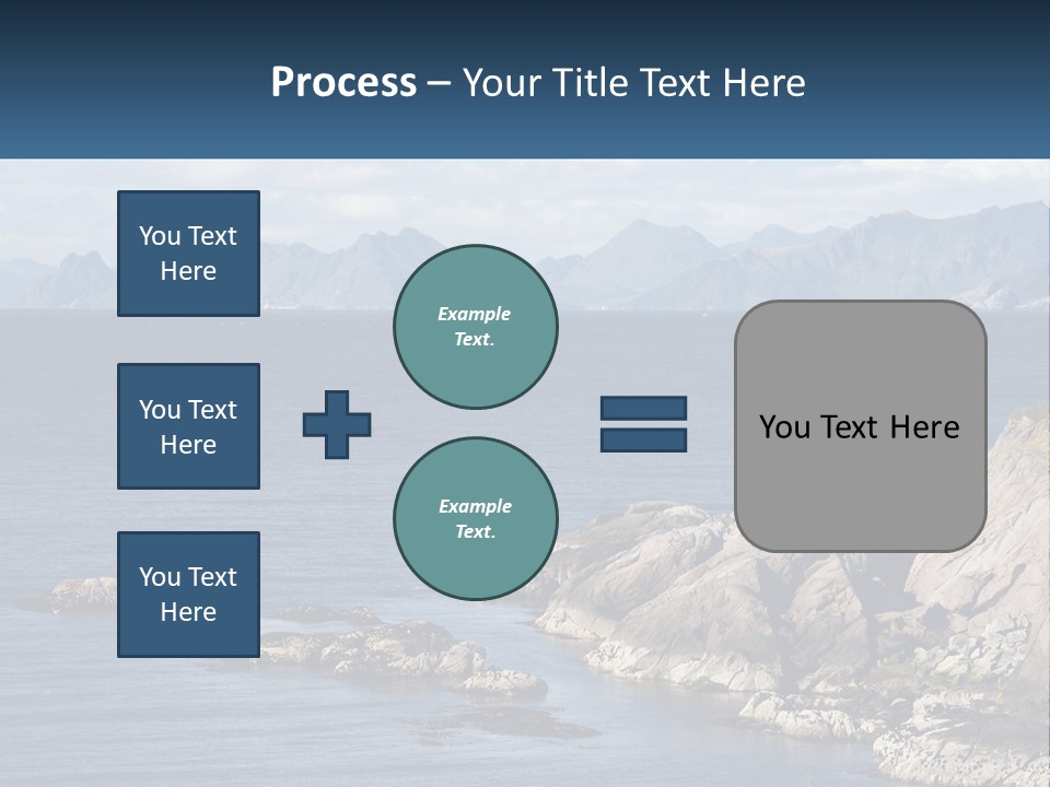 A Large Body Of Water Surrounded By Mountains PowerPoint Template
