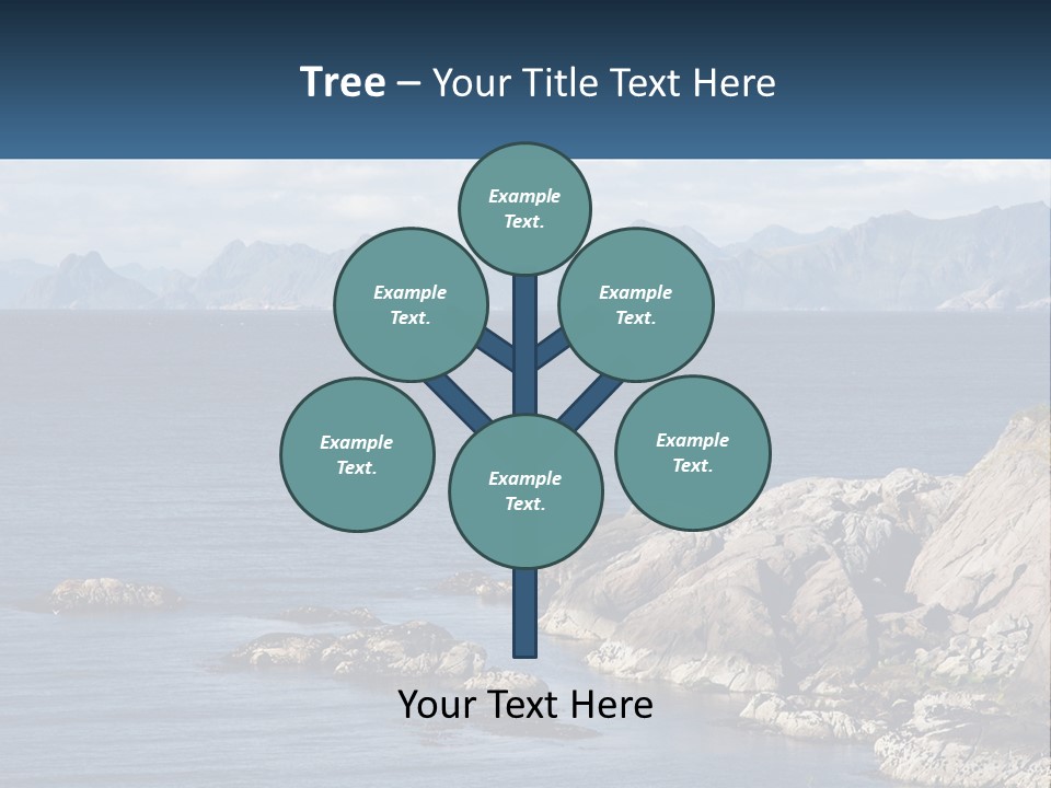 A Large Body Of Water Surrounded By Mountains PowerPoint Template