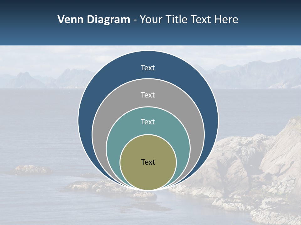 A Large Body Of Water Surrounded By Mountains PowerPoint Template