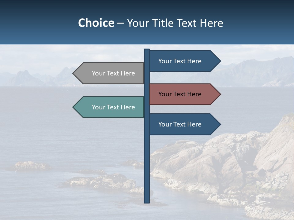 A Large Body Of Water Surrounded By Mountains PowerPoint Template