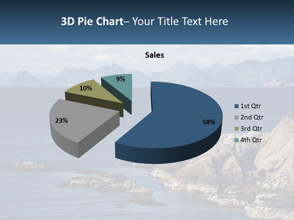 A Large Body Of Water Surrounded By Mountains PowerPoint Template