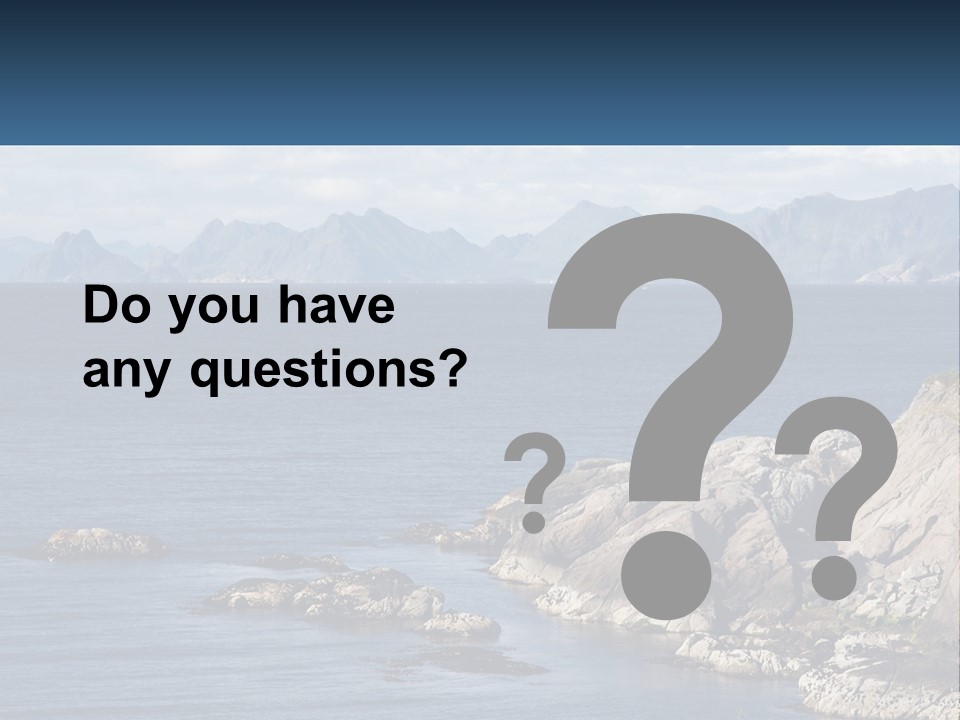 A Large Body Of Water Surrounded By Mountains PowerPoint Template