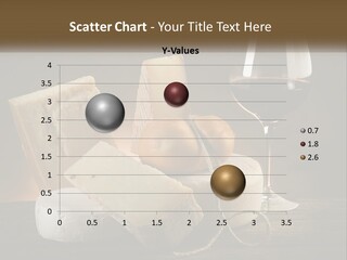 A Glass Of Wine, Cheese And Bread On A Table PowerPoint Template