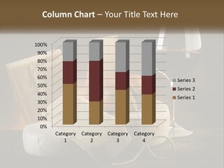 A Glass Of Wine, Cheese And Bread On A Table PowerPoint Template