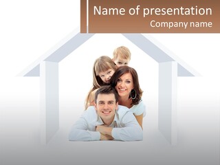 A Family In A House Powerpoint Presentation PowerPoint Template