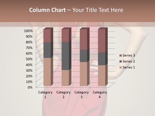 A Woman In A Red Dress Is Standing With Her Hands On Her Hips PowerPoint Template
