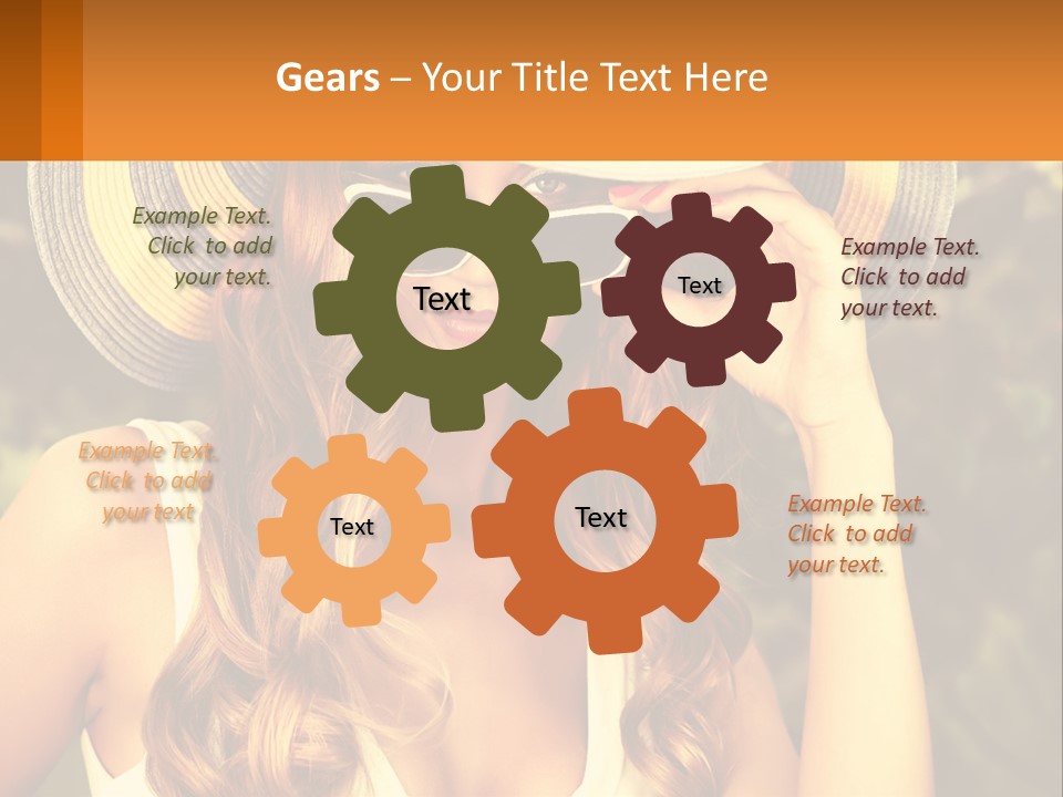 A Beautiful Woman Wearing A Hat And Sunglasses PowerPoint Template