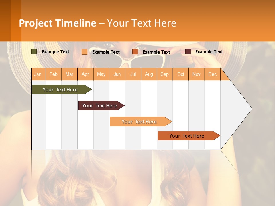 A Beautiful Woman Wearing A Hat And Sunglasses PowerPoint Template