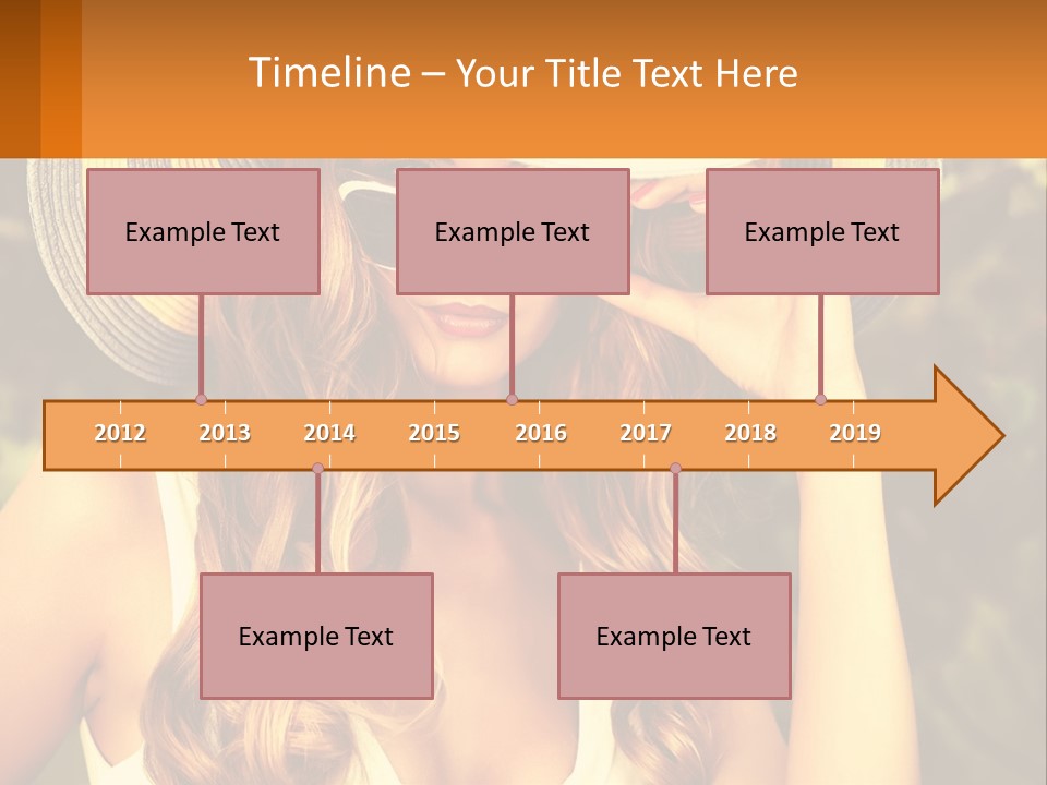 A Beautiful Woman Wearing A Hat And Sunglasses PowerPoint Template