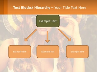 A Beautiful Woman Wearing A Hat And Sunglasses PowerPoint Template