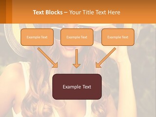 A Beautiful Woman Wearing A Hat And Sunglasses PowerPoint Template