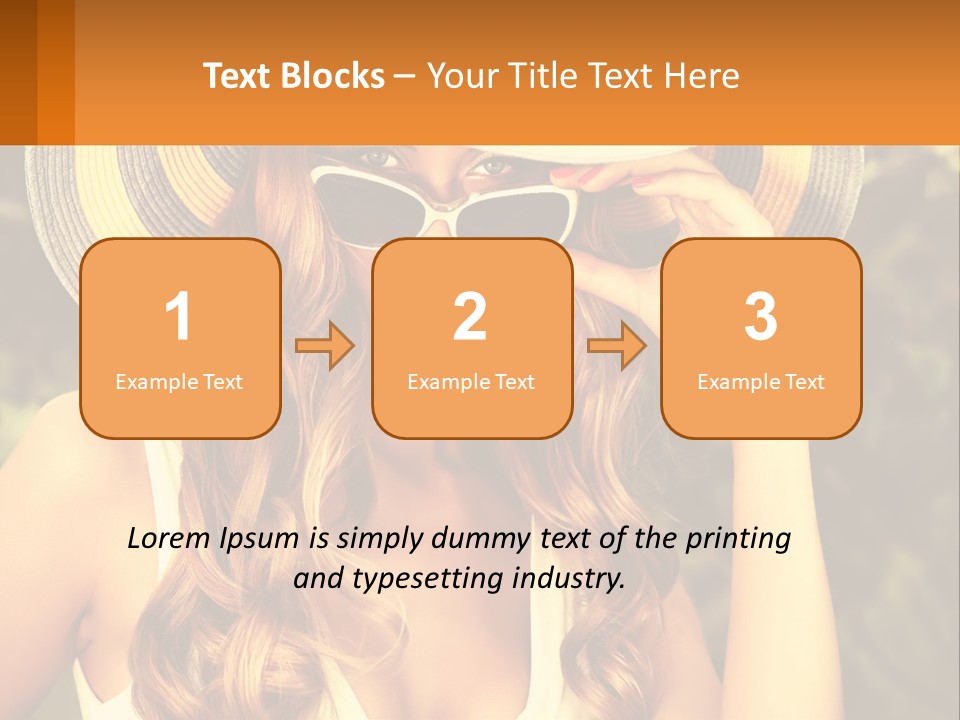 A Beautiful Woman Wearing A Hat And Sunglasses PowerPoint Template